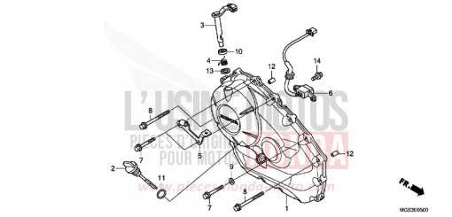 PANNEAU CARTER-MOTEUR D. (NC700X/XA) NC700XAD de 2013